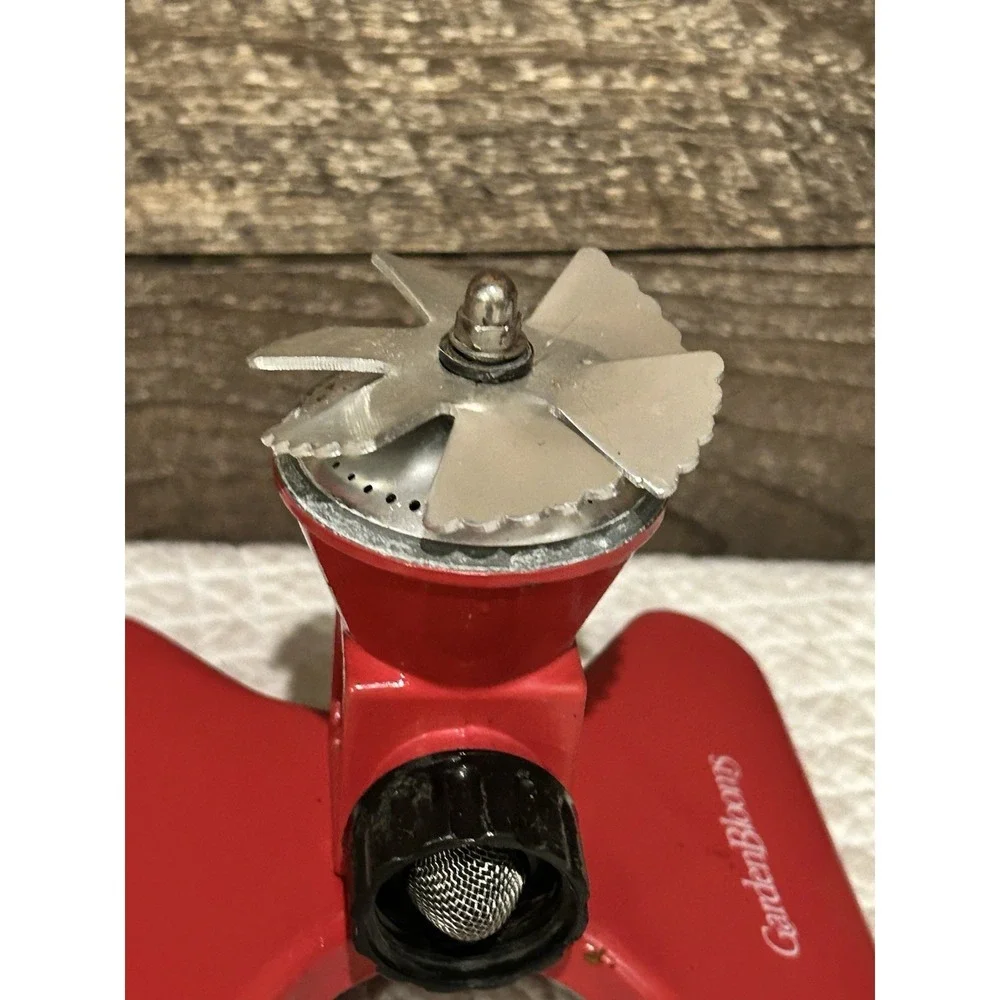 Vintage Red Square Spray Metal Lawn Sprinkler By Garden Blooms